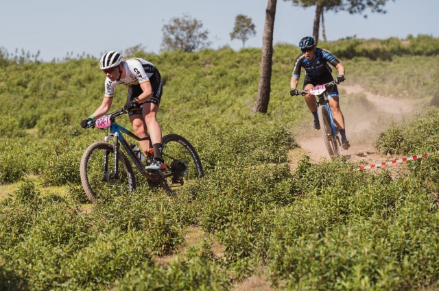 Irina Luetzelschwab and Katazina Sosna win the time trial and are the new leaders